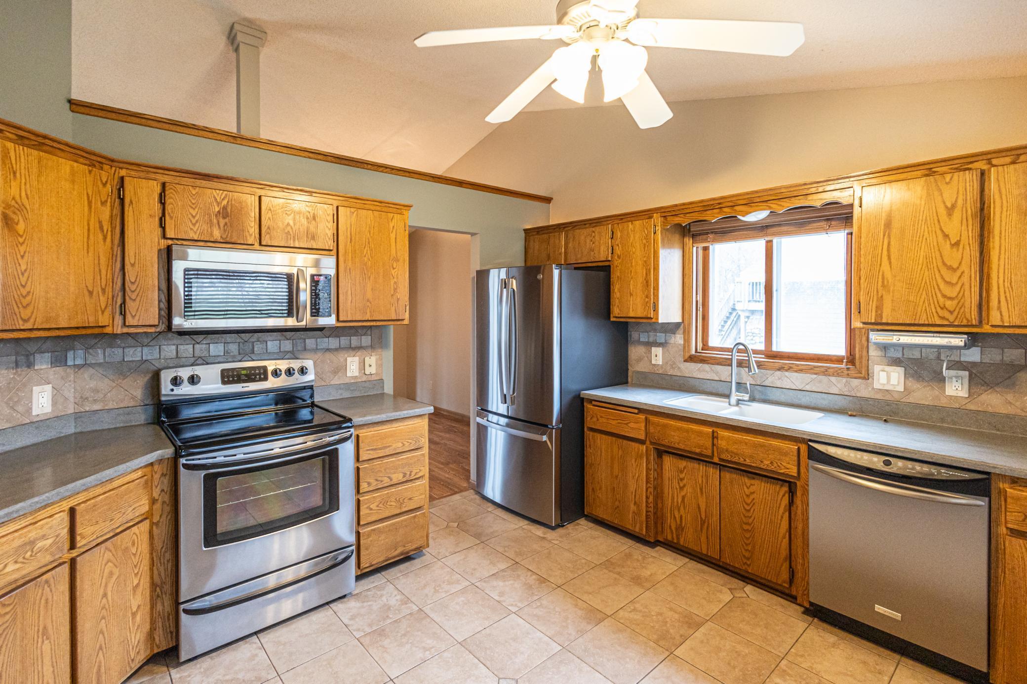 Lots of cabinets and storage