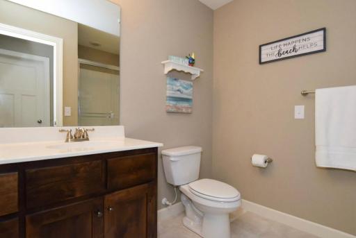 Lower level 3/4 bath