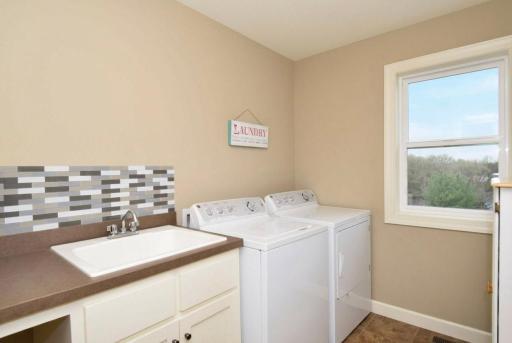 Laundry on upper level