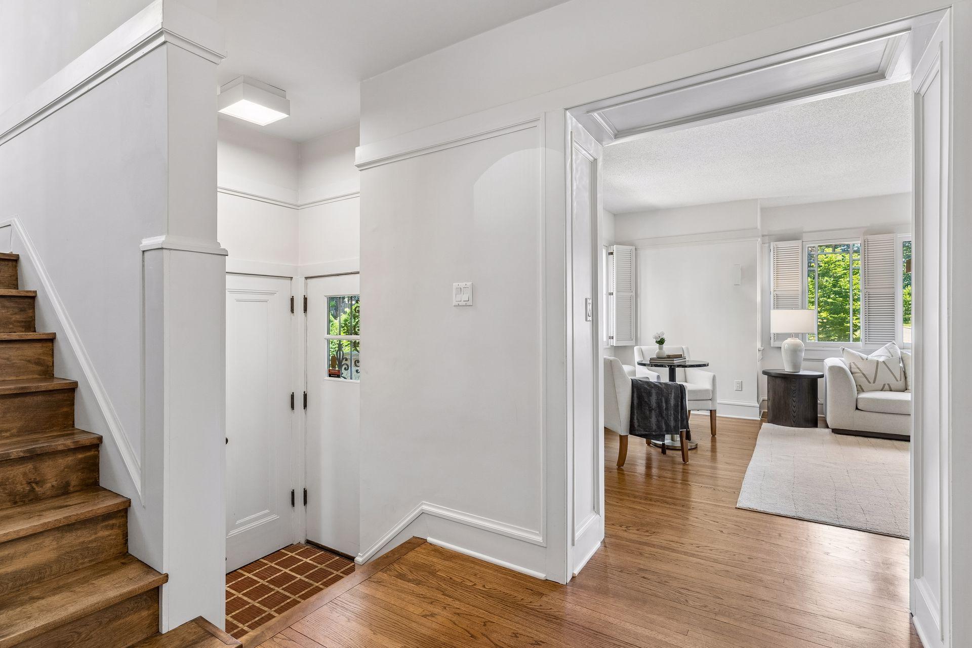 Warm hardwood floors and classic details create an inviting atmosphere.