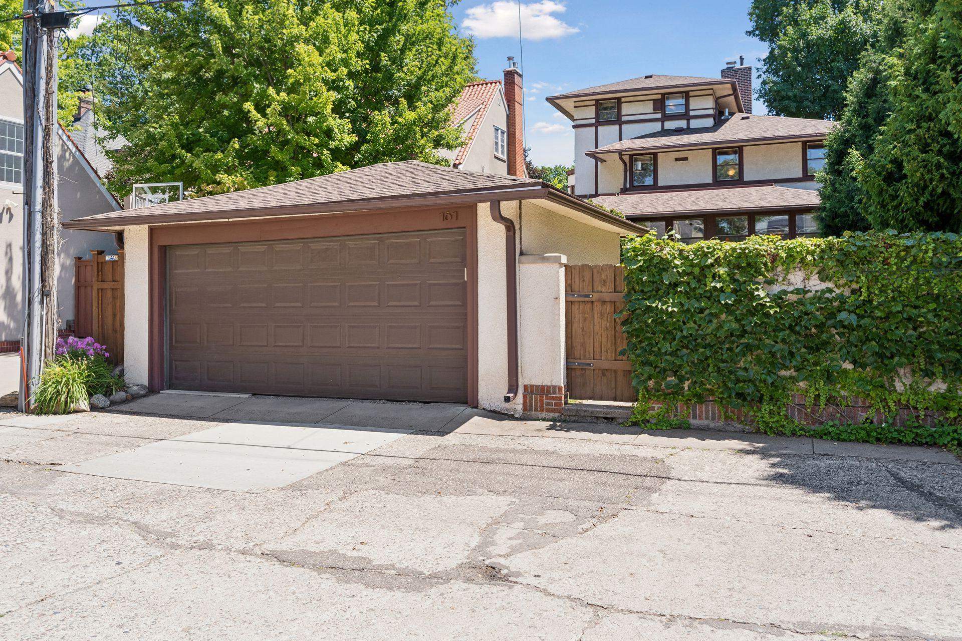 The two-car detached garage offers added convenience, storage, and flexibility.
