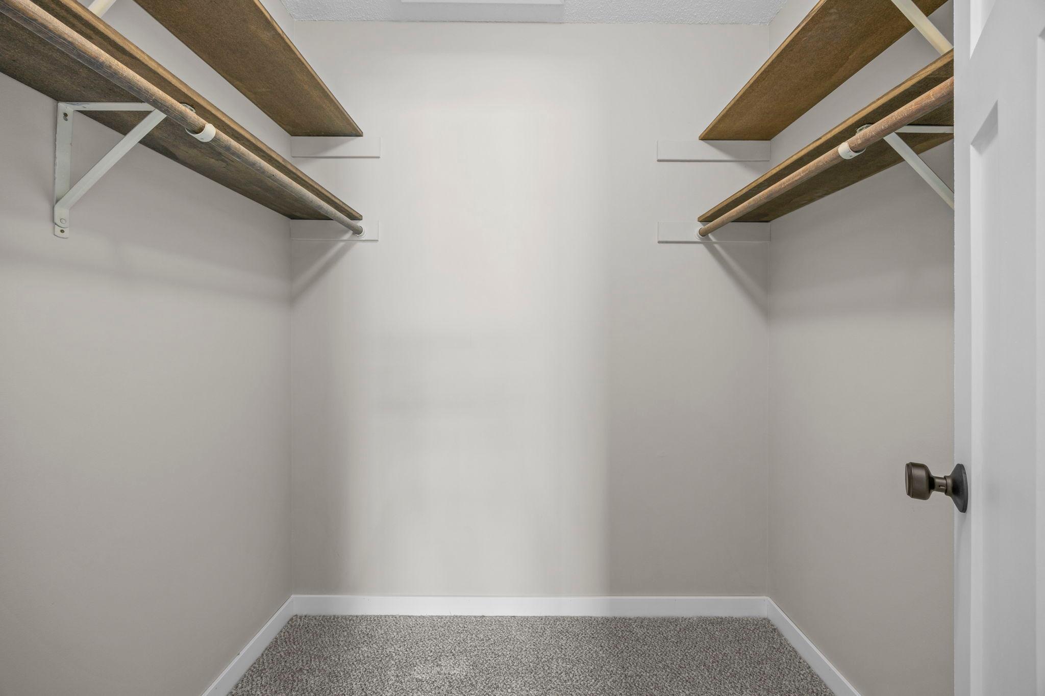 Large walk-in closet in the primary bedroom suite!