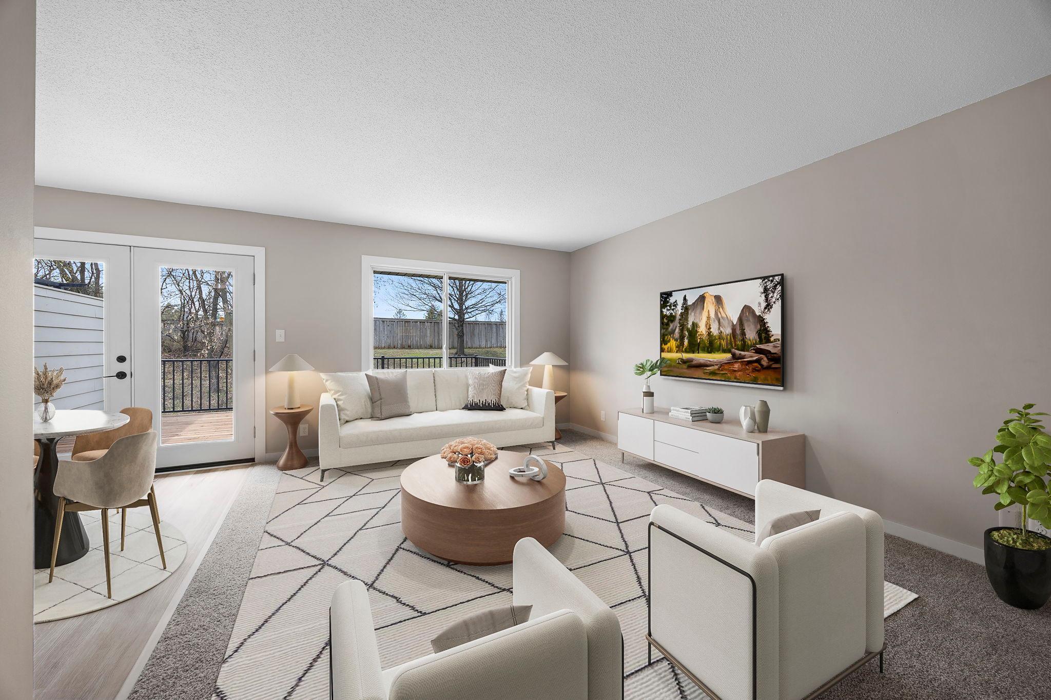 Light and bright great room area!