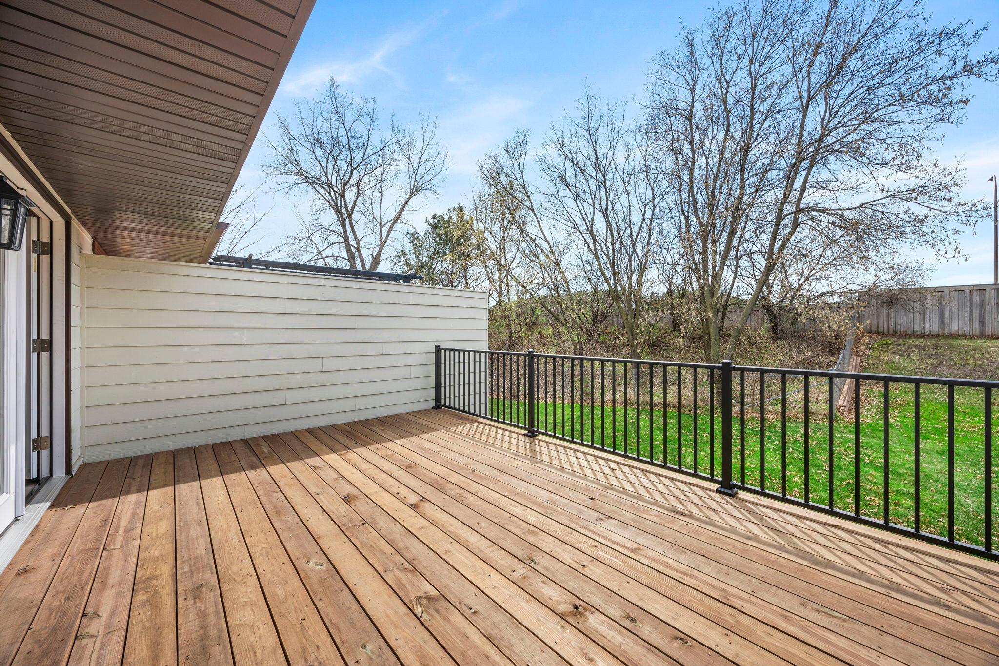 Newly installed deck railing!