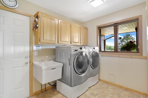 Main floor laundry is 10' x 7' and has a window, sink and lots of cabinets for storage (not shown in photo).
