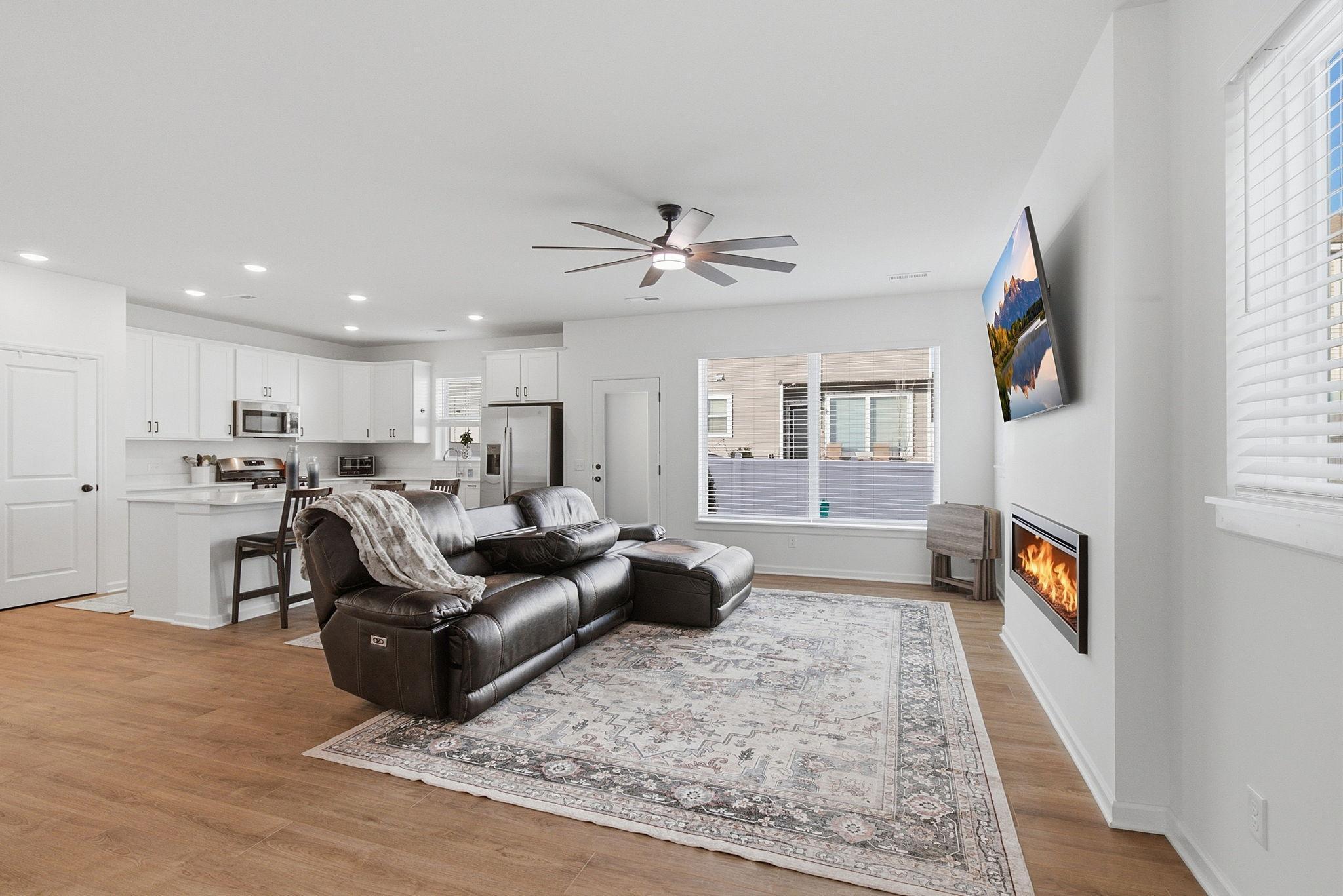 Lots of room in this open-concept home with a walkout to your own fenced-in yard.