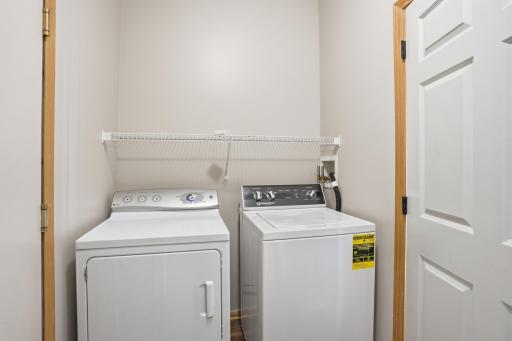 Main level laundry right off of the kitchen