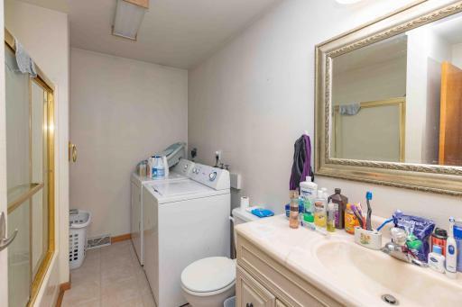 Upper unit full bathroom and laundry