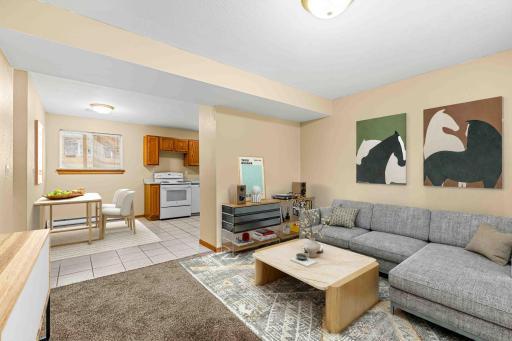 Virtual Staging - Lower unit living room