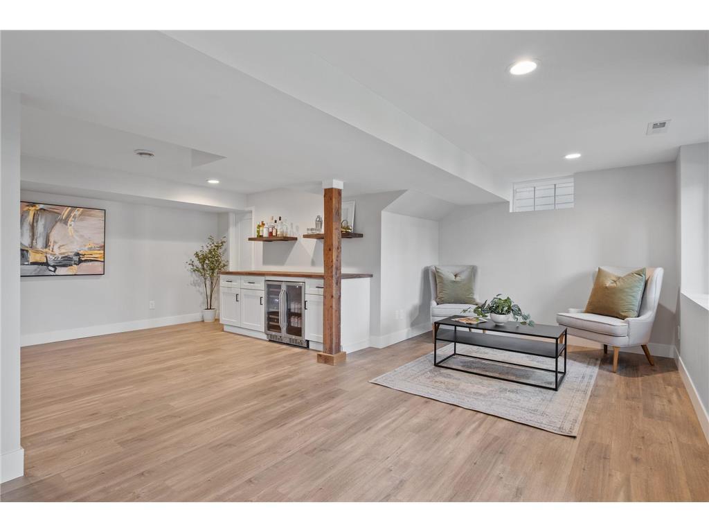 Lower level family room and entertaining