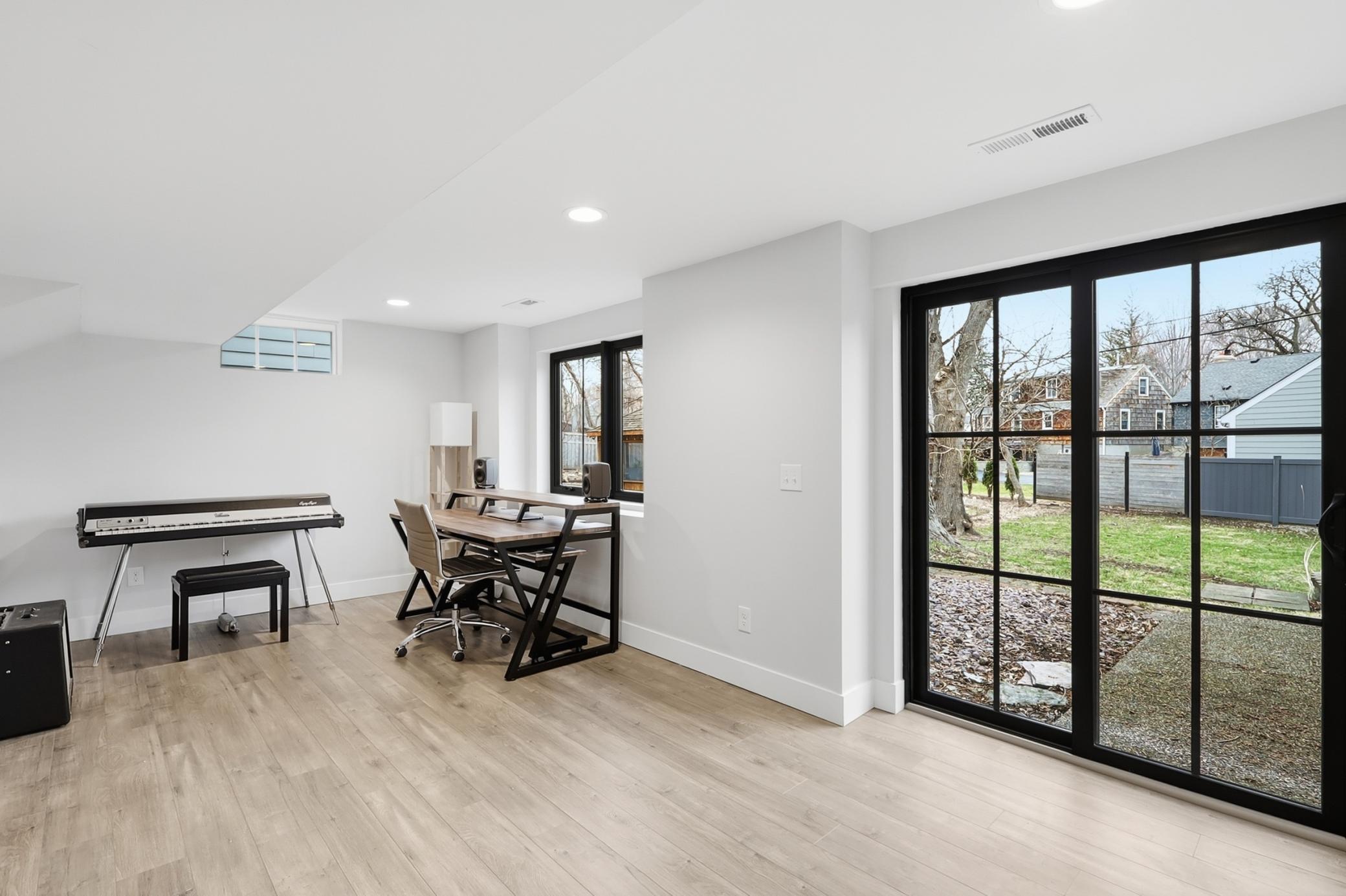 Lower level walkout. Family room or office space