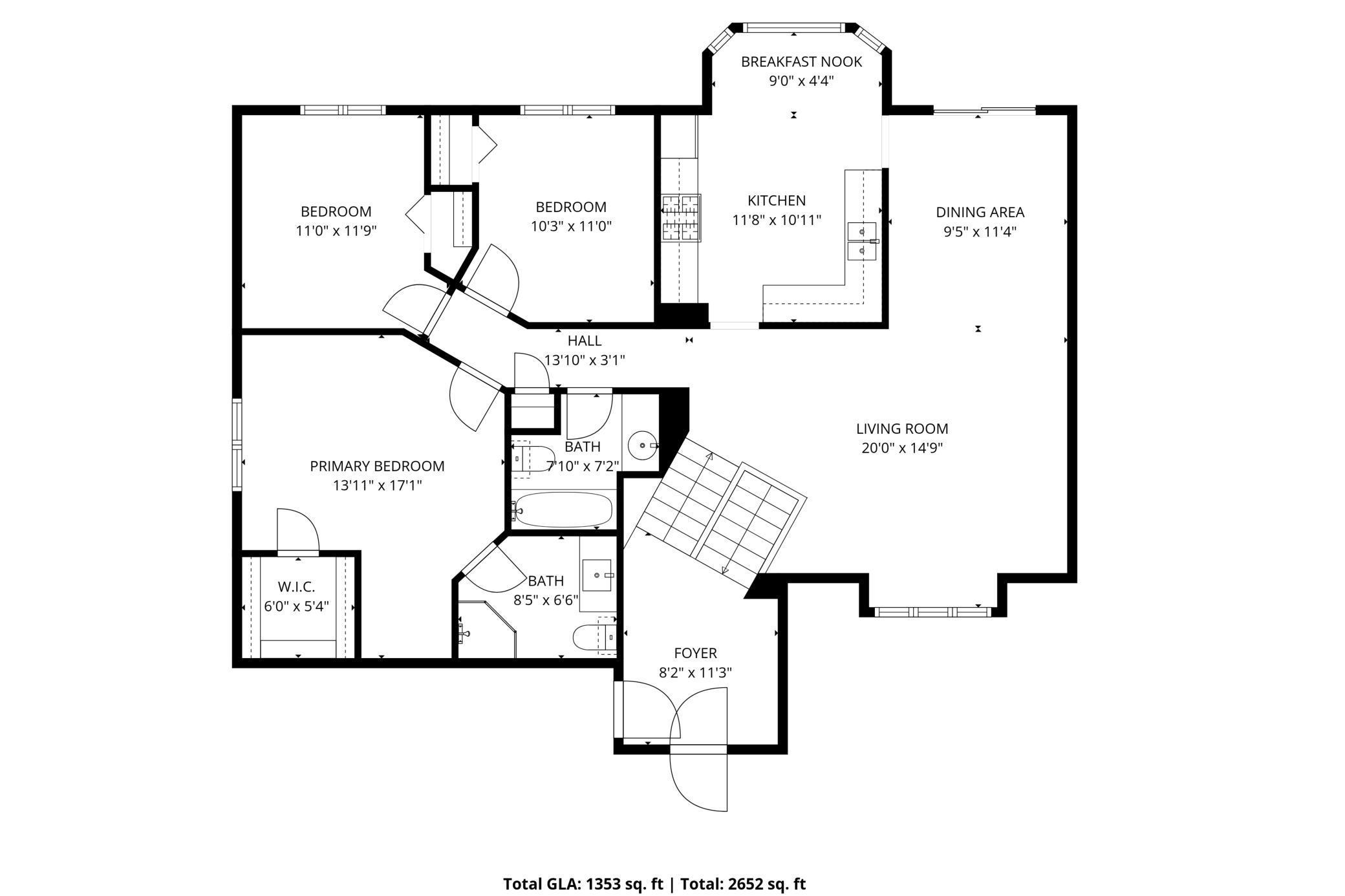Upper level floorplan