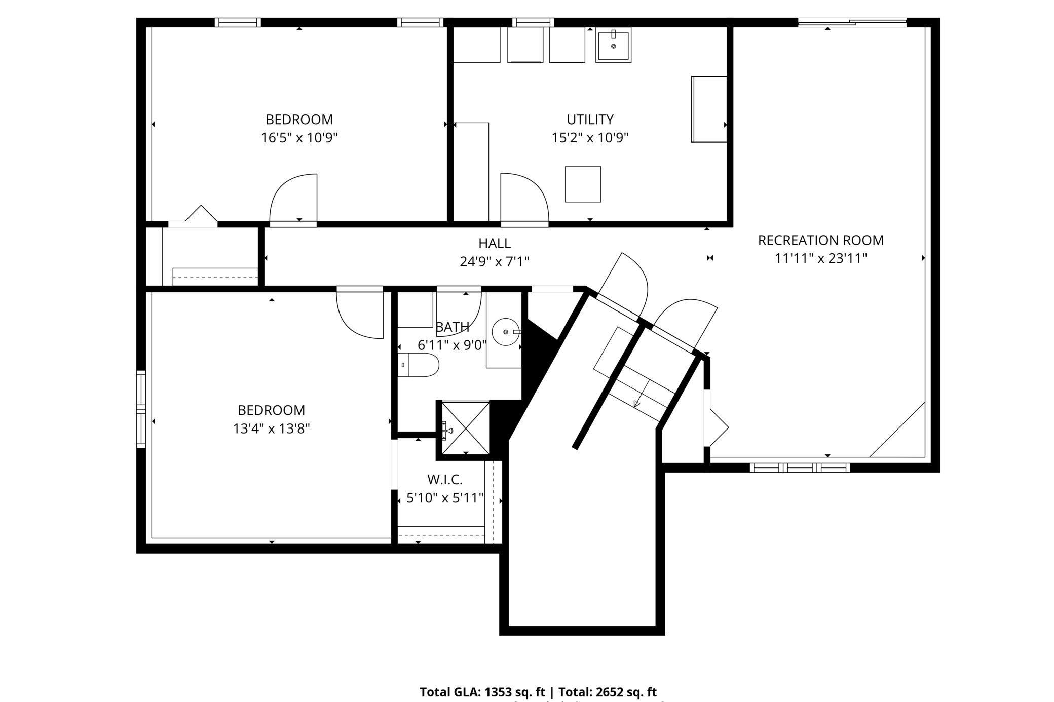 Lower level floorplan