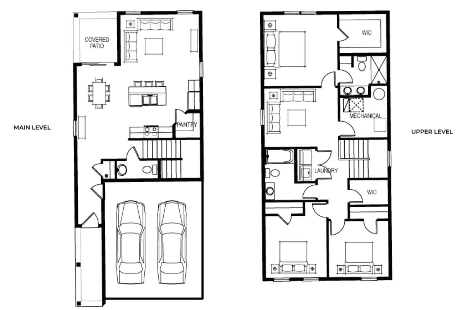 The kitchen is spacious with quartz countertops, stainless appliances and an island with a breakfast bar. Upper level with 3 bedrooms, loft & laundry!