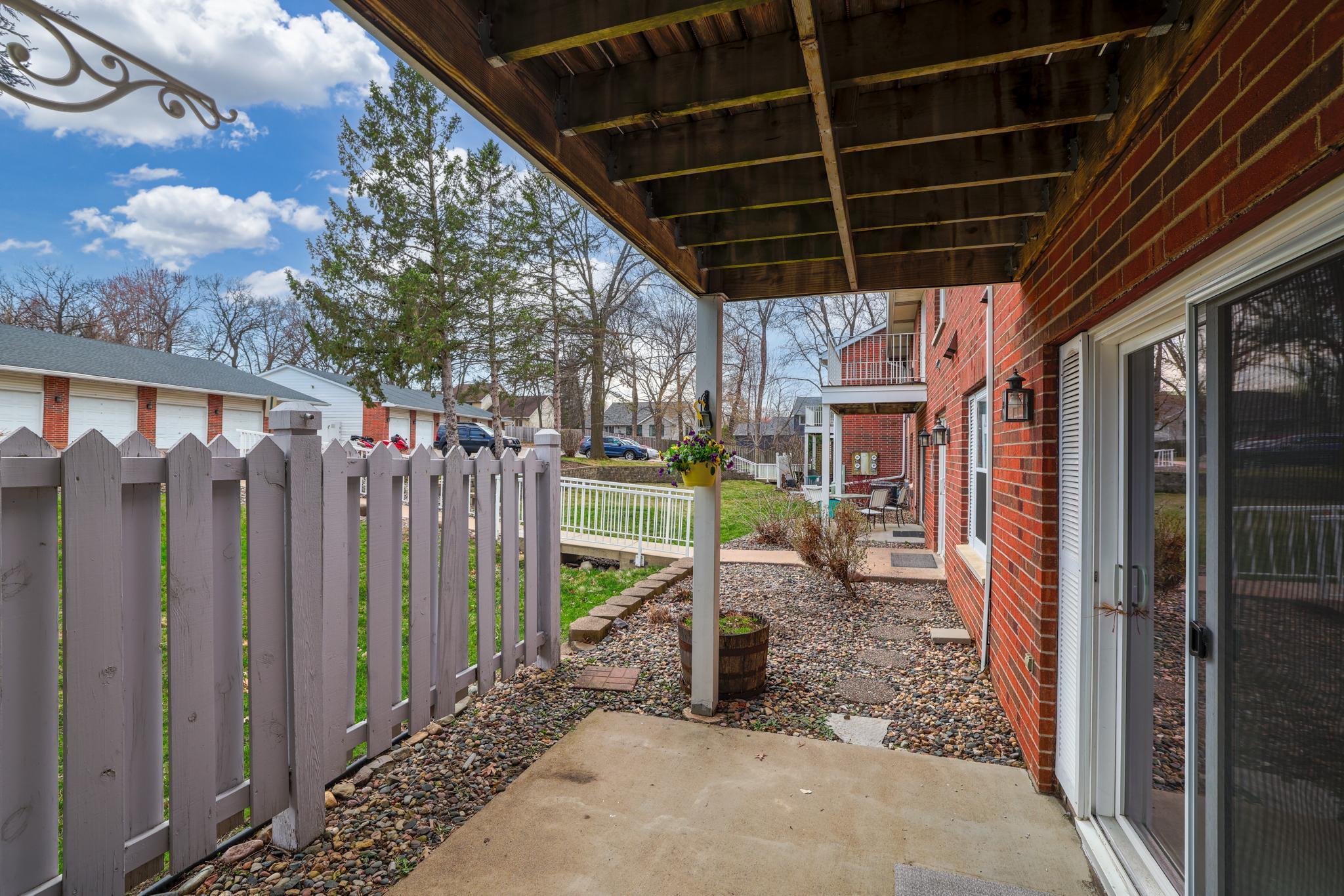nice patio with fence