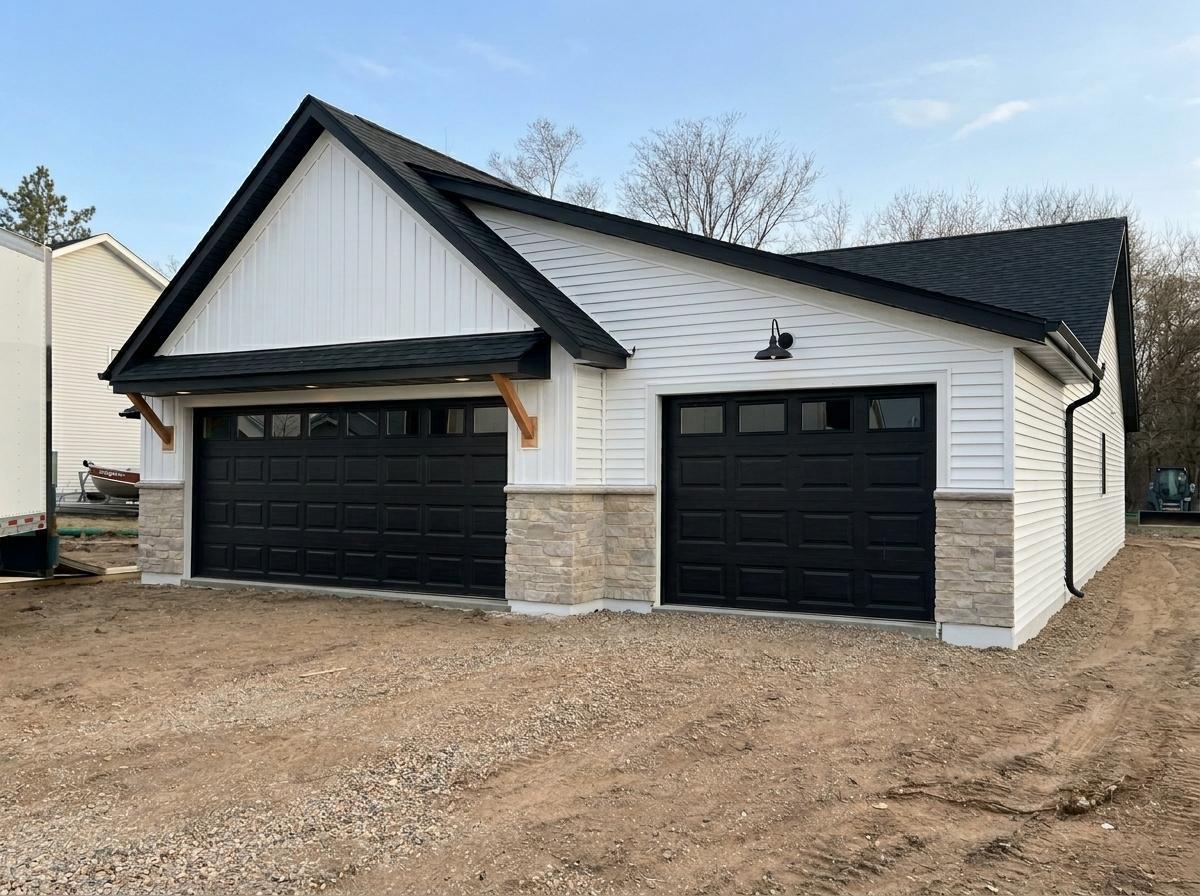 The large 3 car garage offers plenty of room for your you're tools and toys.