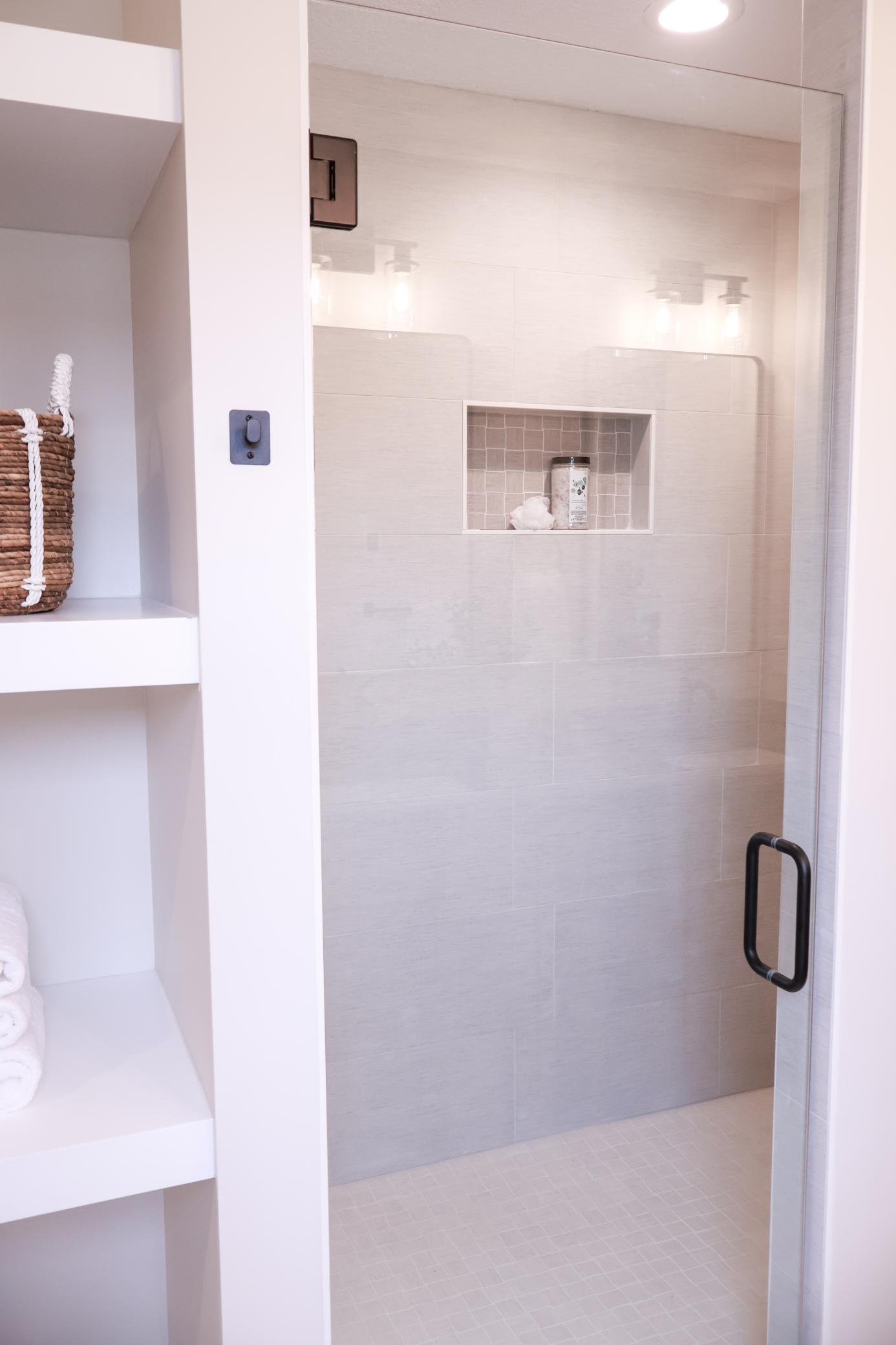 Step into your beautifully designed tiled shower