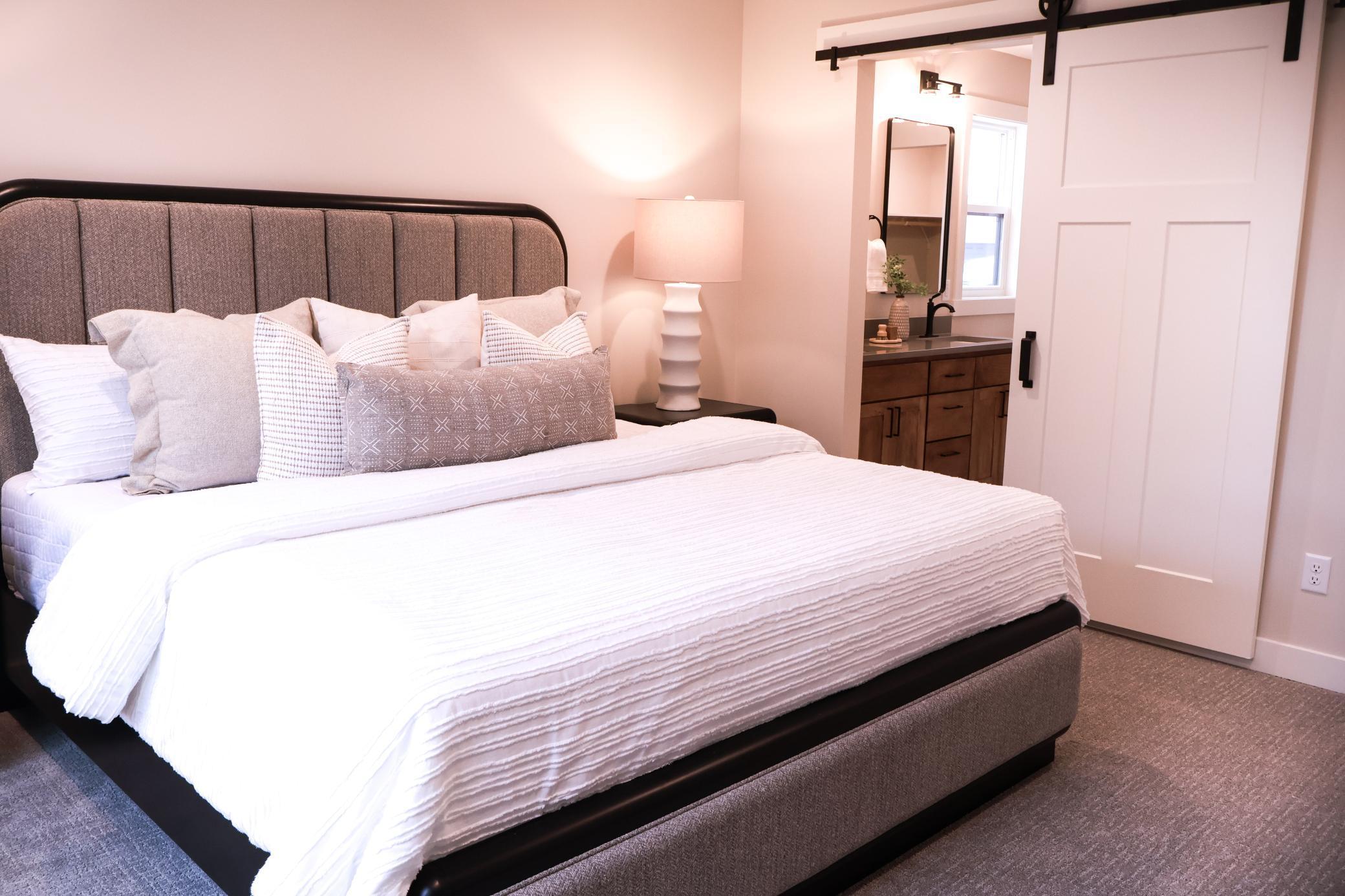 Master suite includes tiled shower, heated floors and walk-in closet