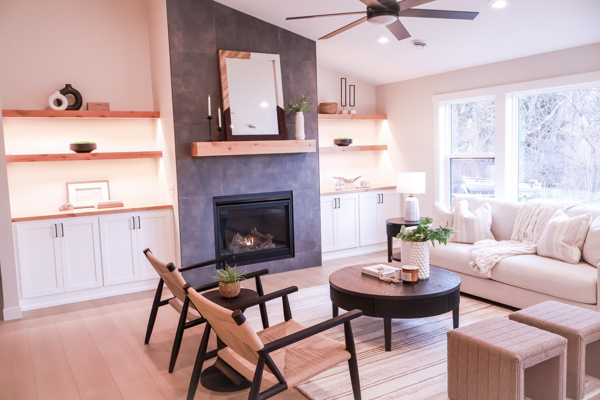 built in cabinets for added storage