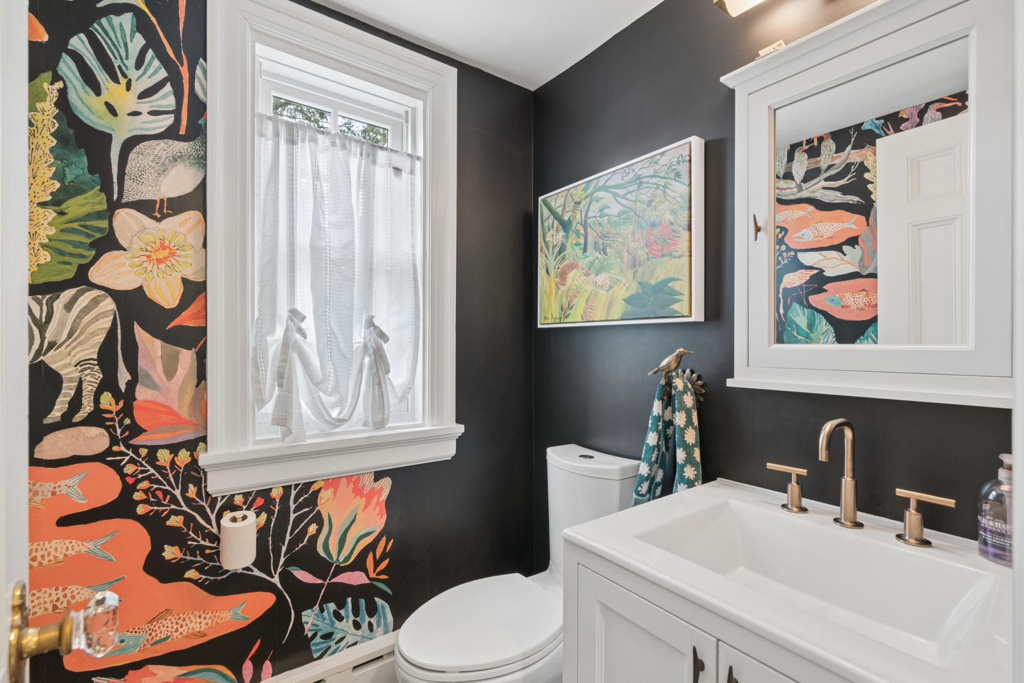 Main level powder room