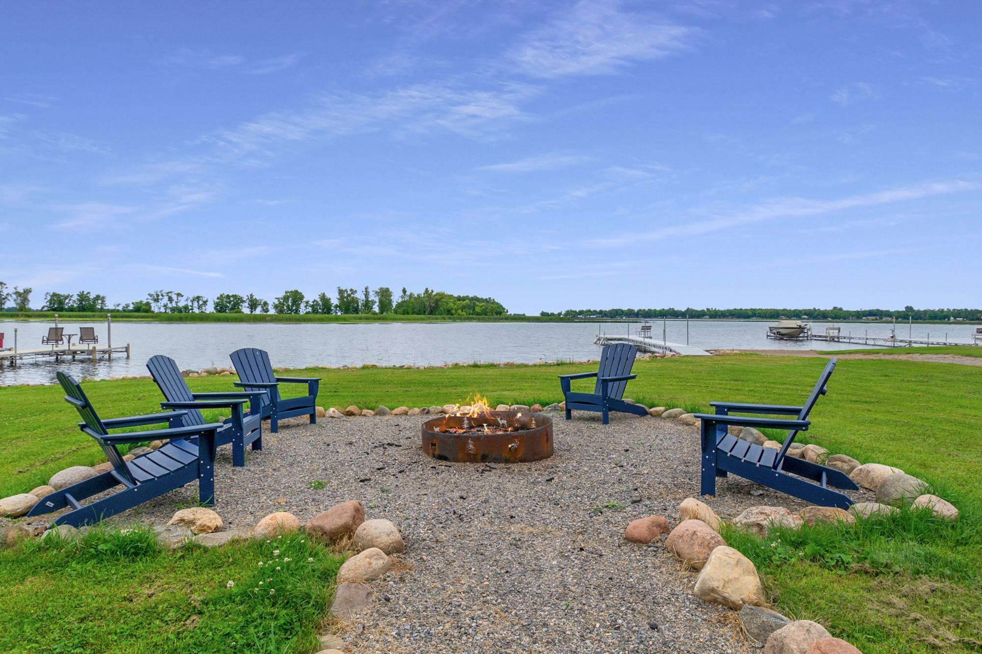 Lakeside firepit