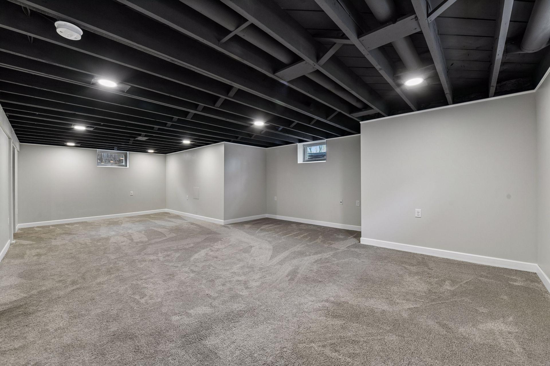 The lower level features a newly finished family room and the laundry room.