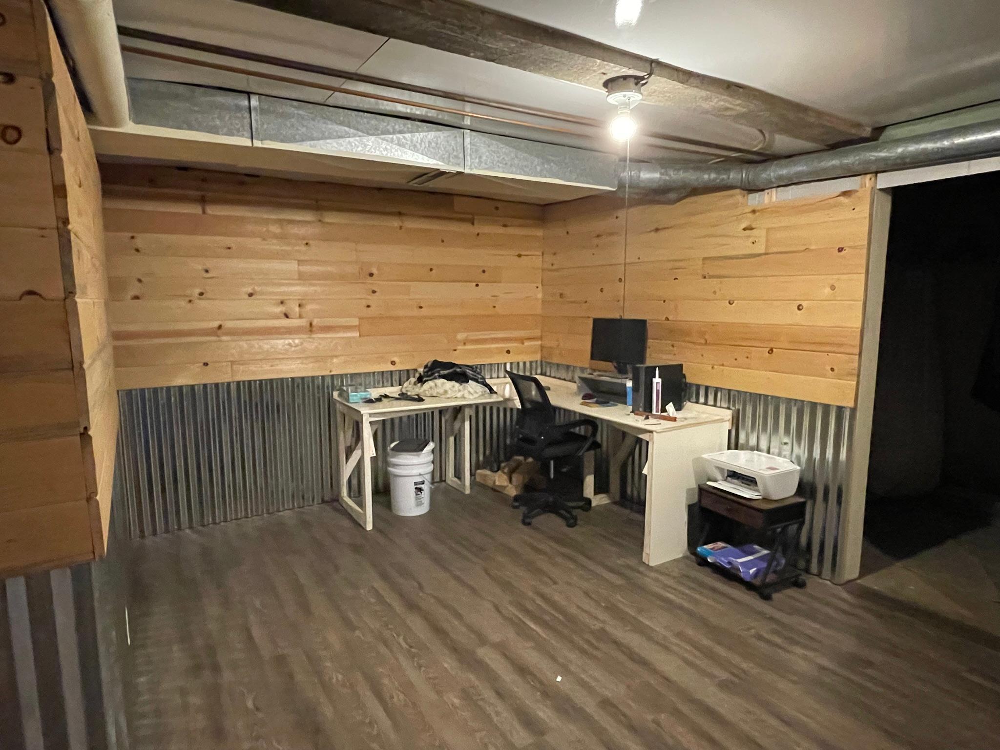 Fun family room / rec room space in the lower level