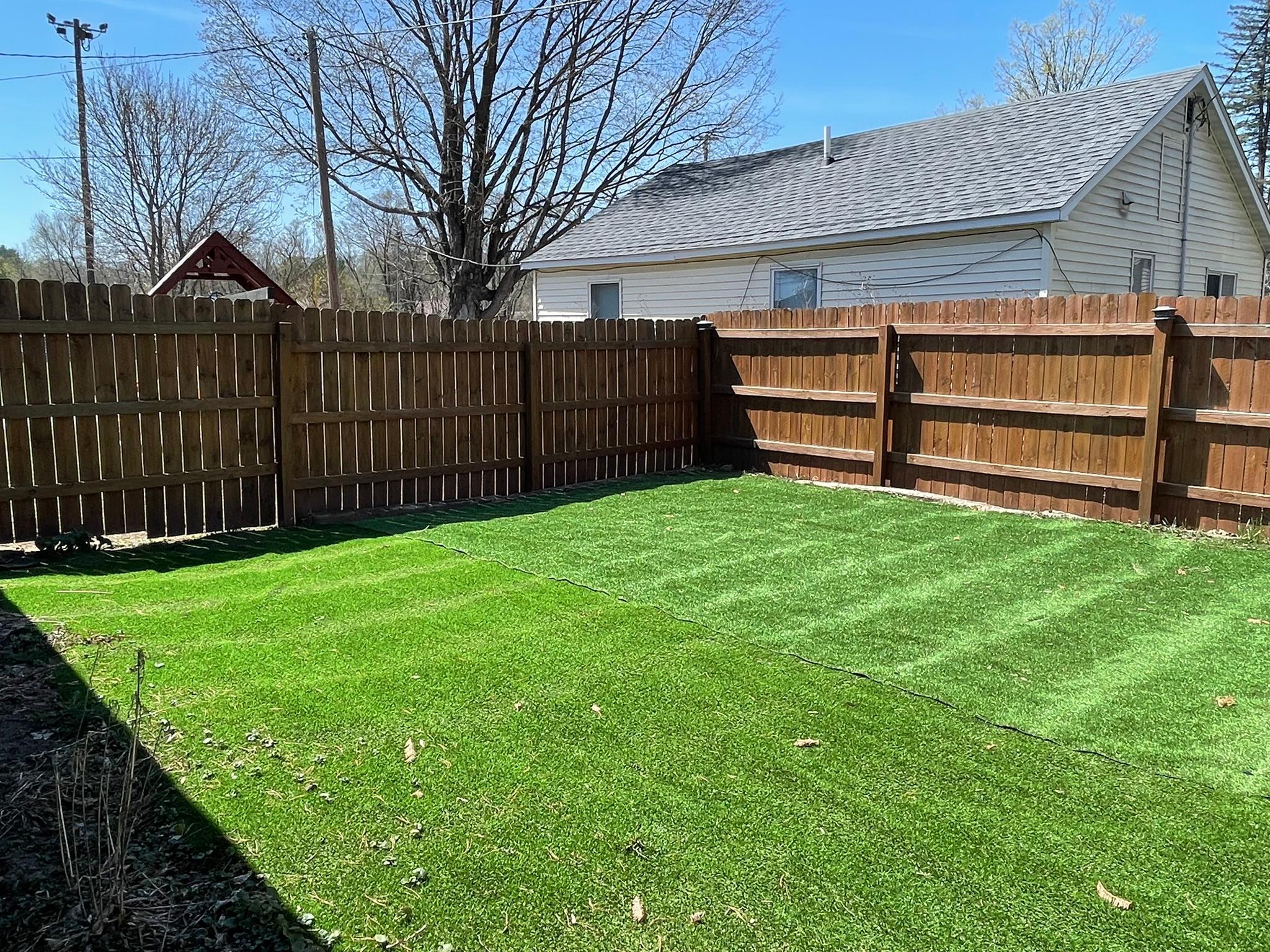Fenced backyard for privacy!