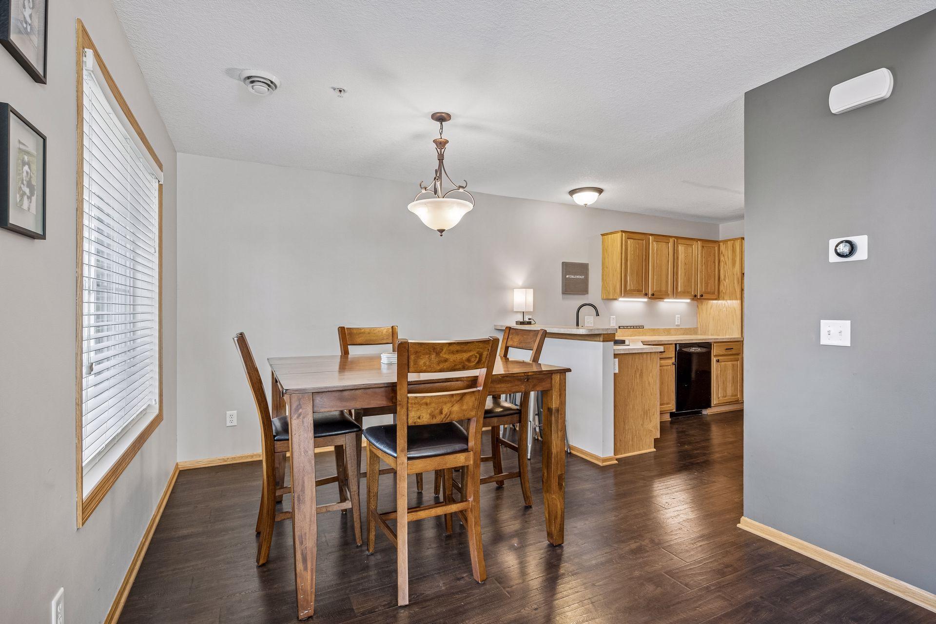 Separate dining space off kitchen