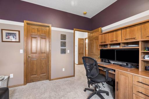 Another view of the main-level bedroom with a large closet.