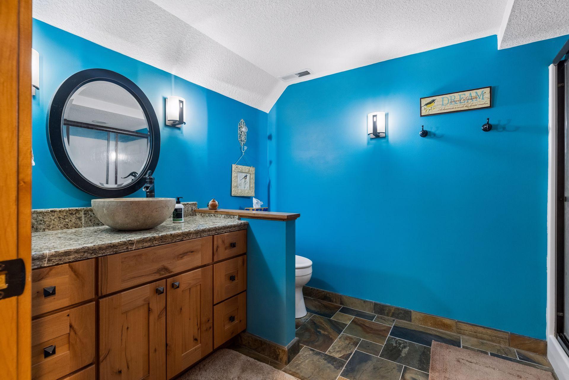 Lower-level 3/4 bathroom.