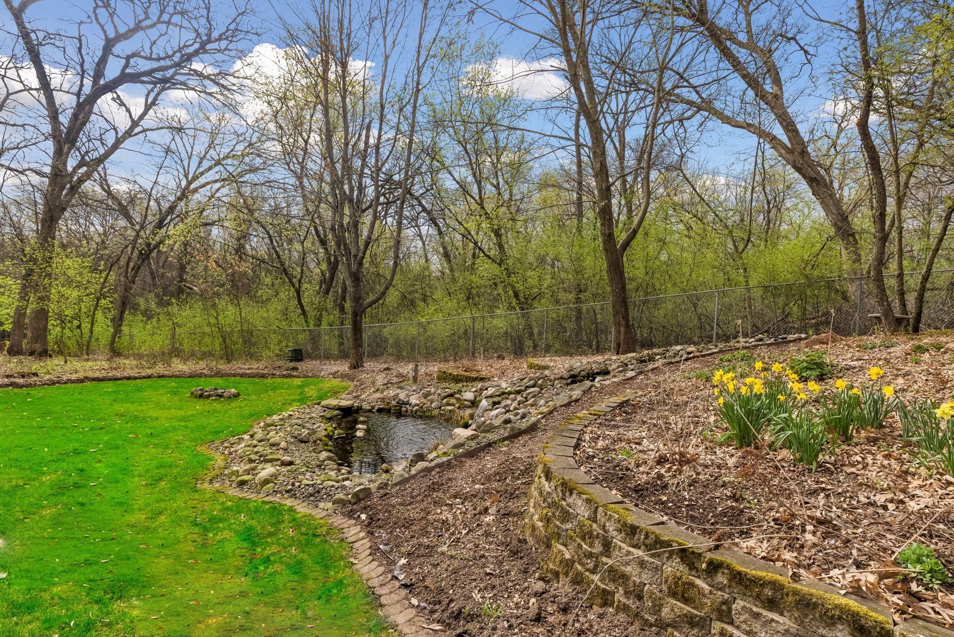 Stunning waterfall feature.