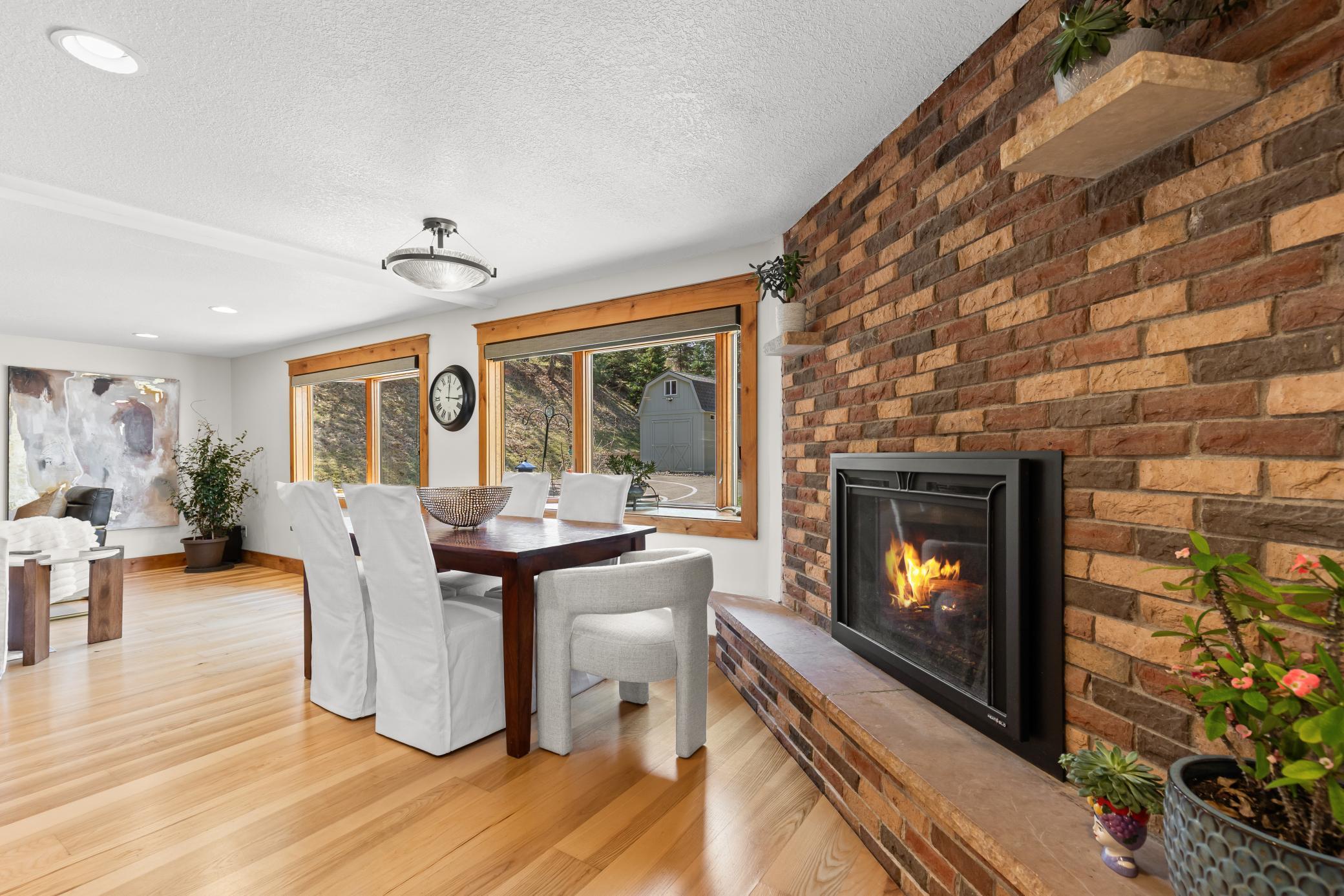 Dining Area w/ gas fireplace