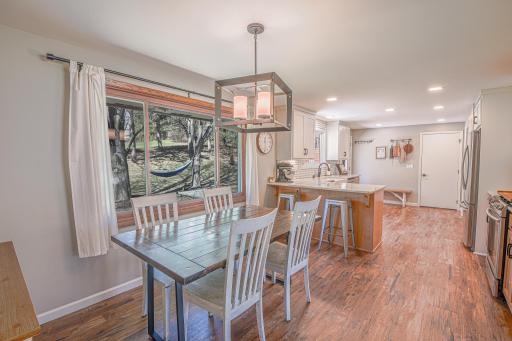 Seamless kitchen and dining flow for everyday living.