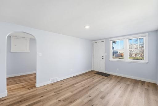 Front entry is warm and inviting