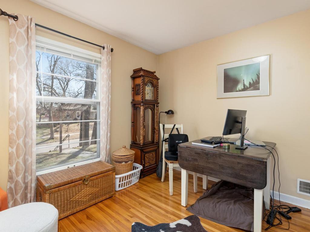 Bedroom 2 also has a hardwood floor.