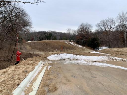Allen Way "future access" to 6680 So. Robert Trail. Currently municipal services are located under Allen Way and terminate at the parcel's south boundary.
