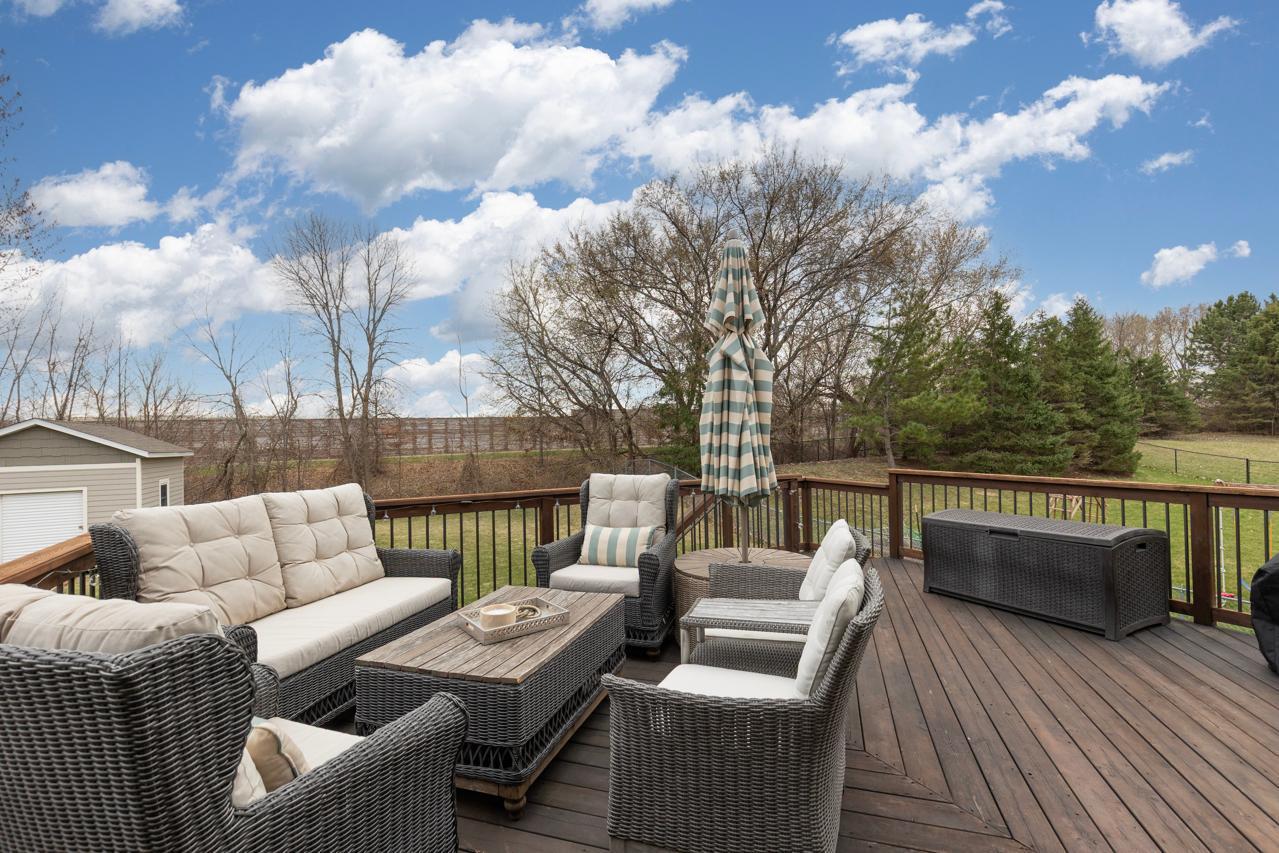 Expansive flat backyard and deck!
