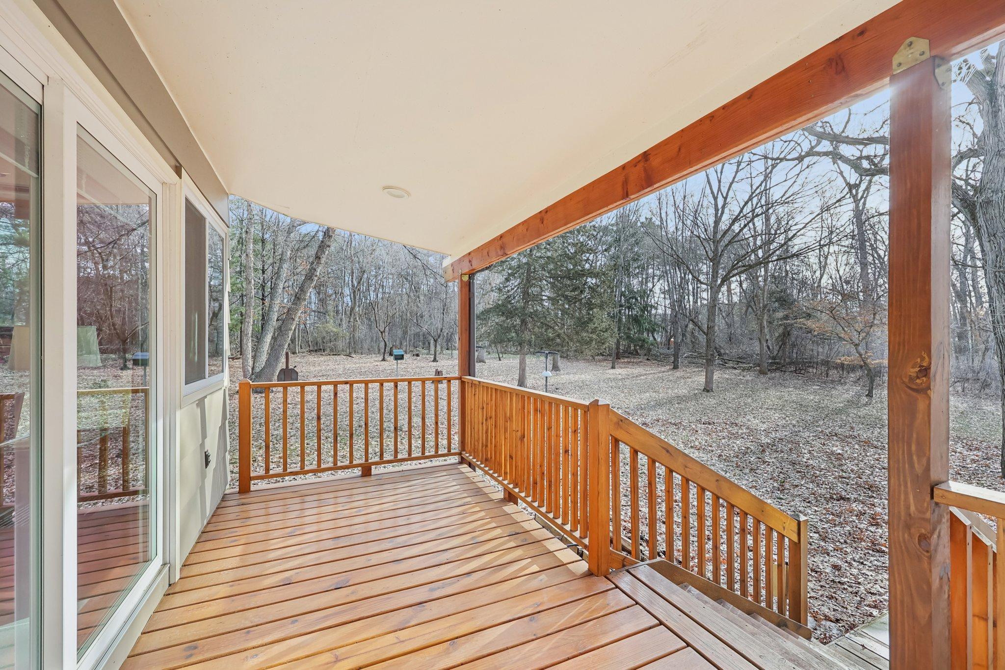 Spring, summer or fall a great place to sit back and relax.