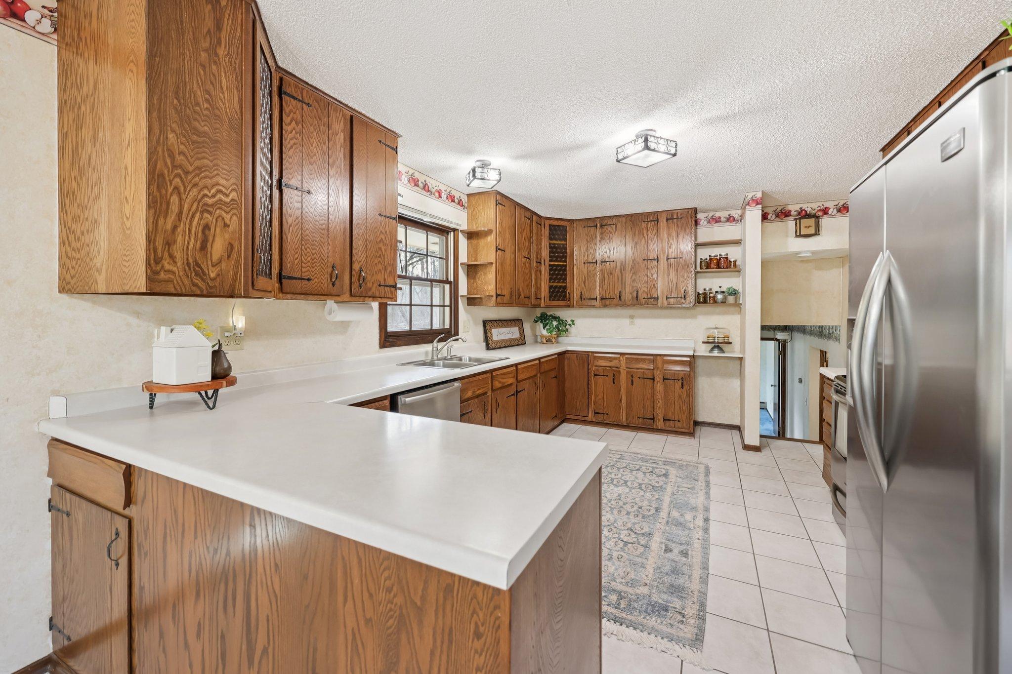 Tons of counter and cabinet space.