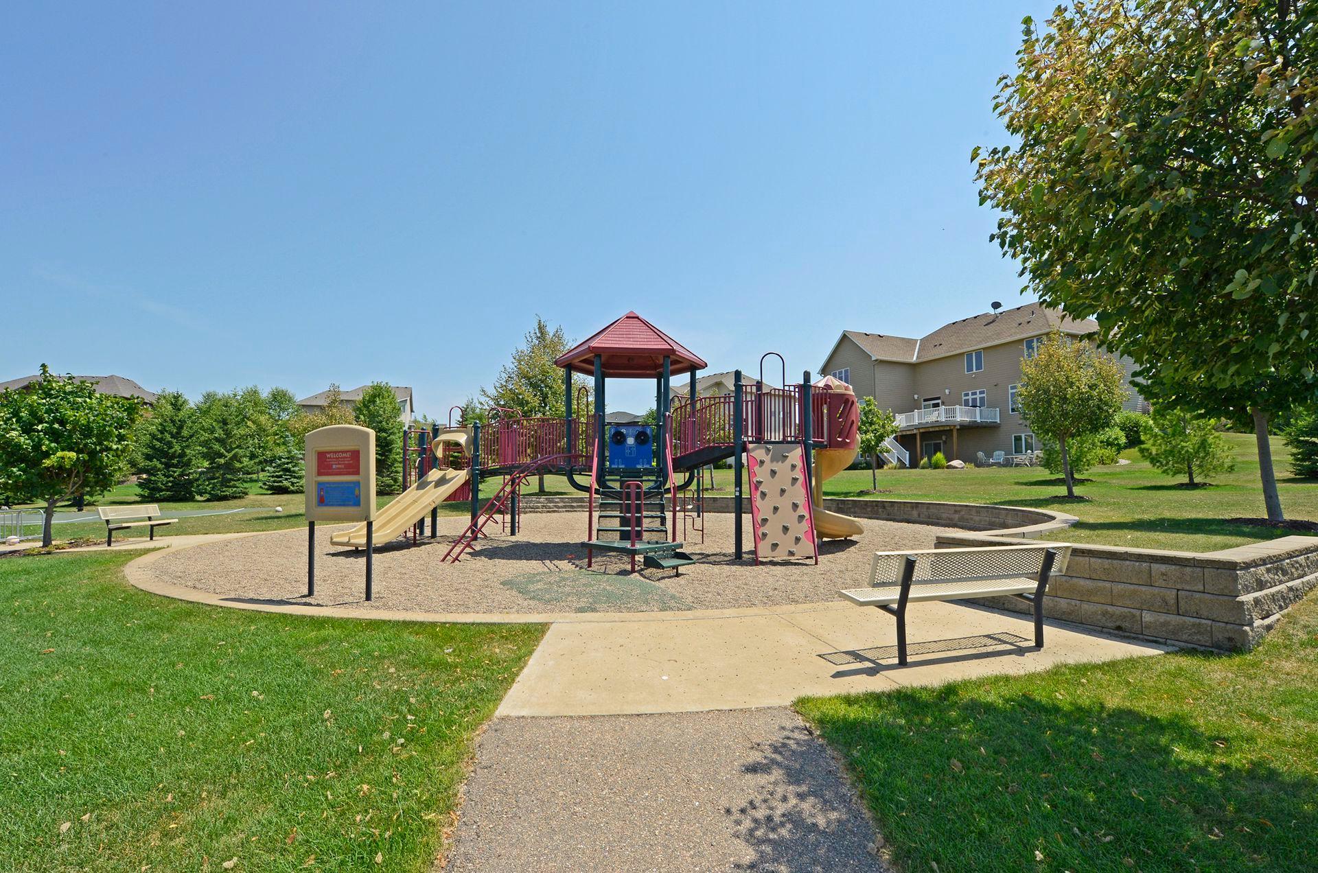 The playground is just steps from your front door.