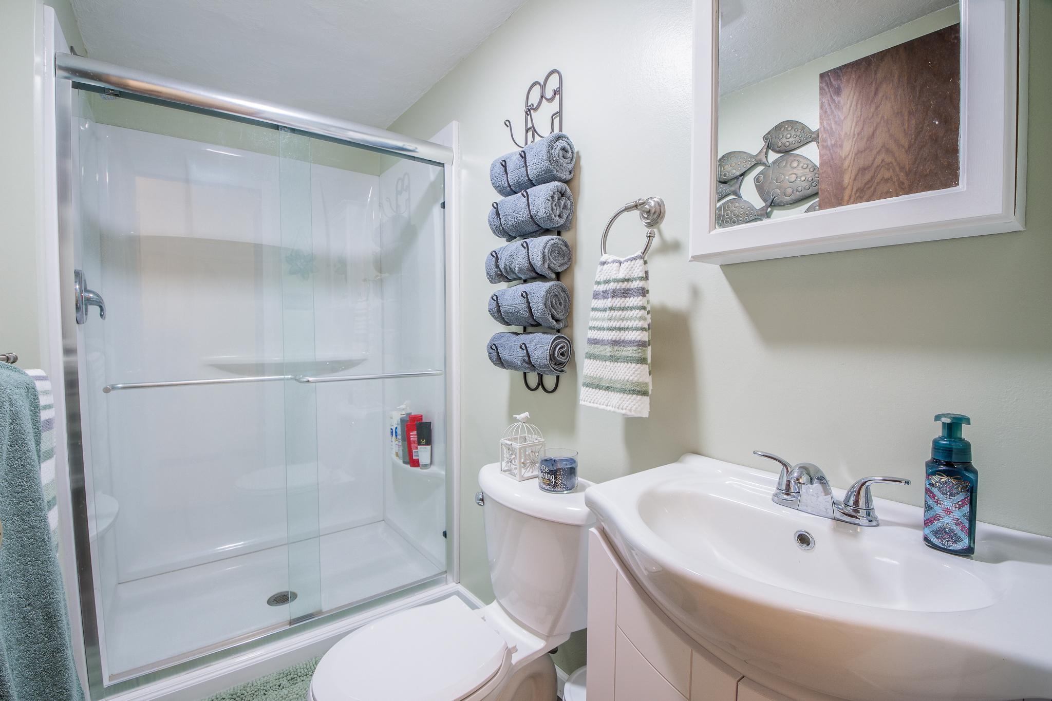 3/4 lower level bathroom.