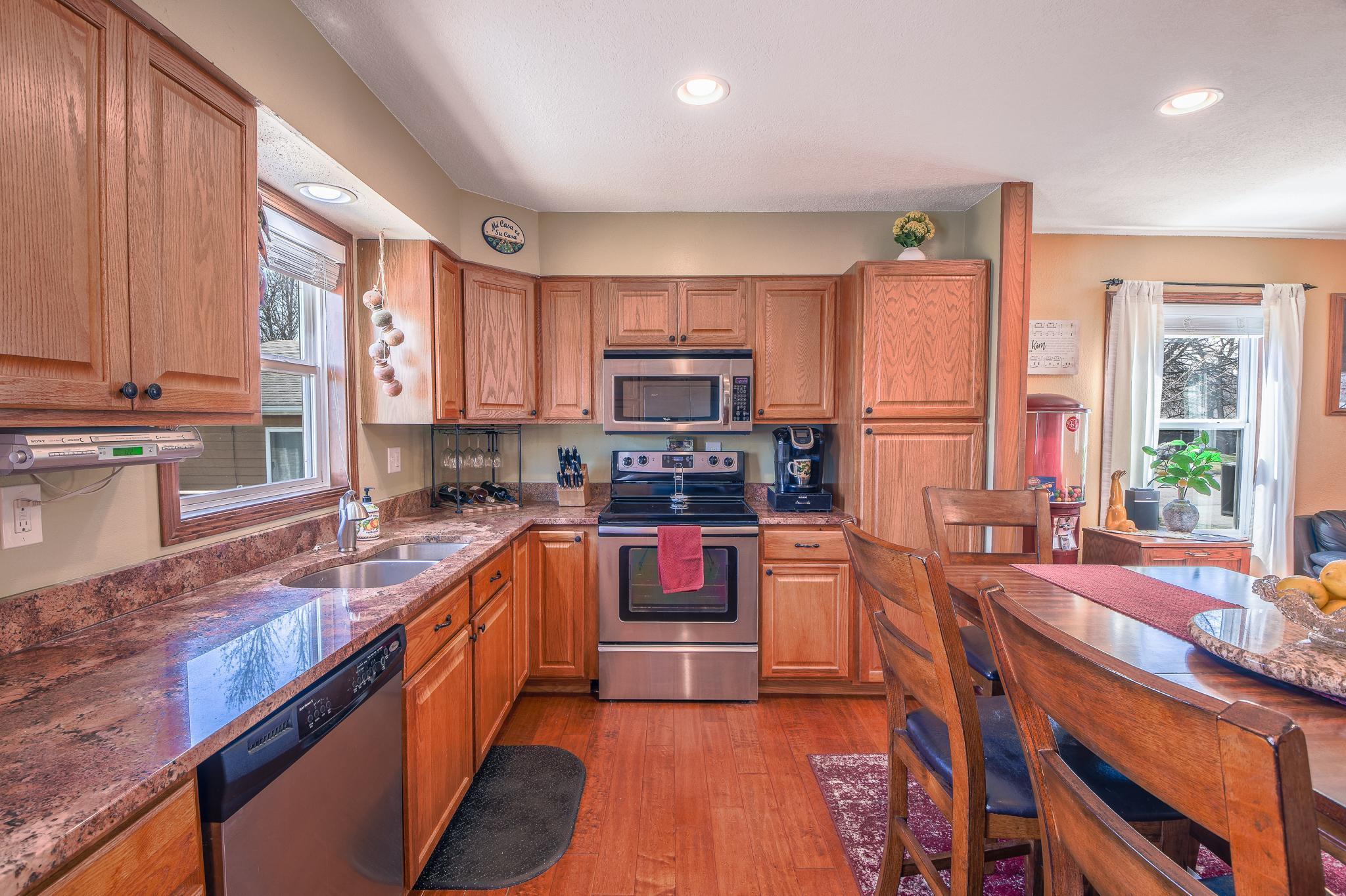 Stainless steel appliances throughout.
