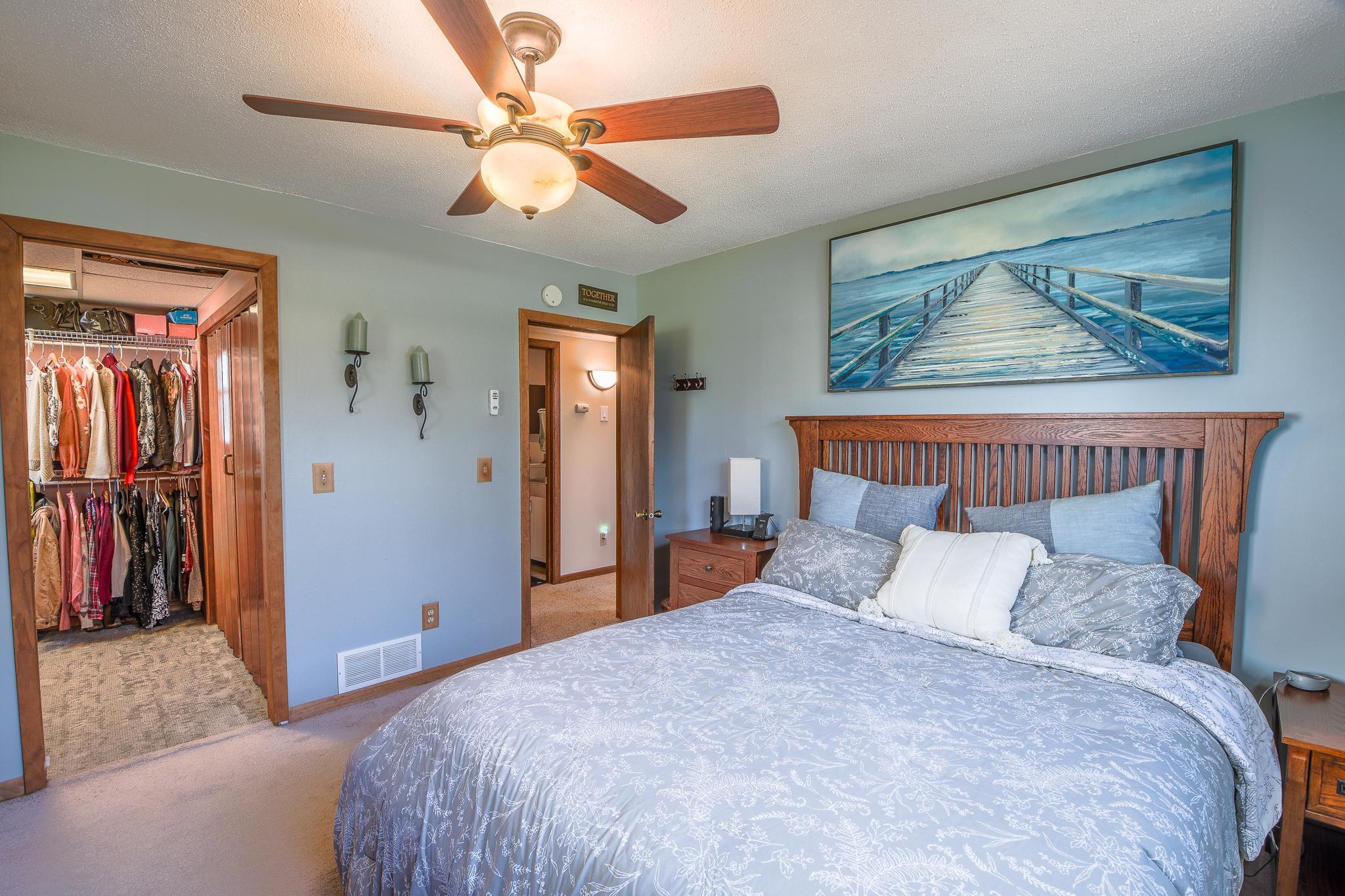 Featuring an large walk in closet for all your attire.