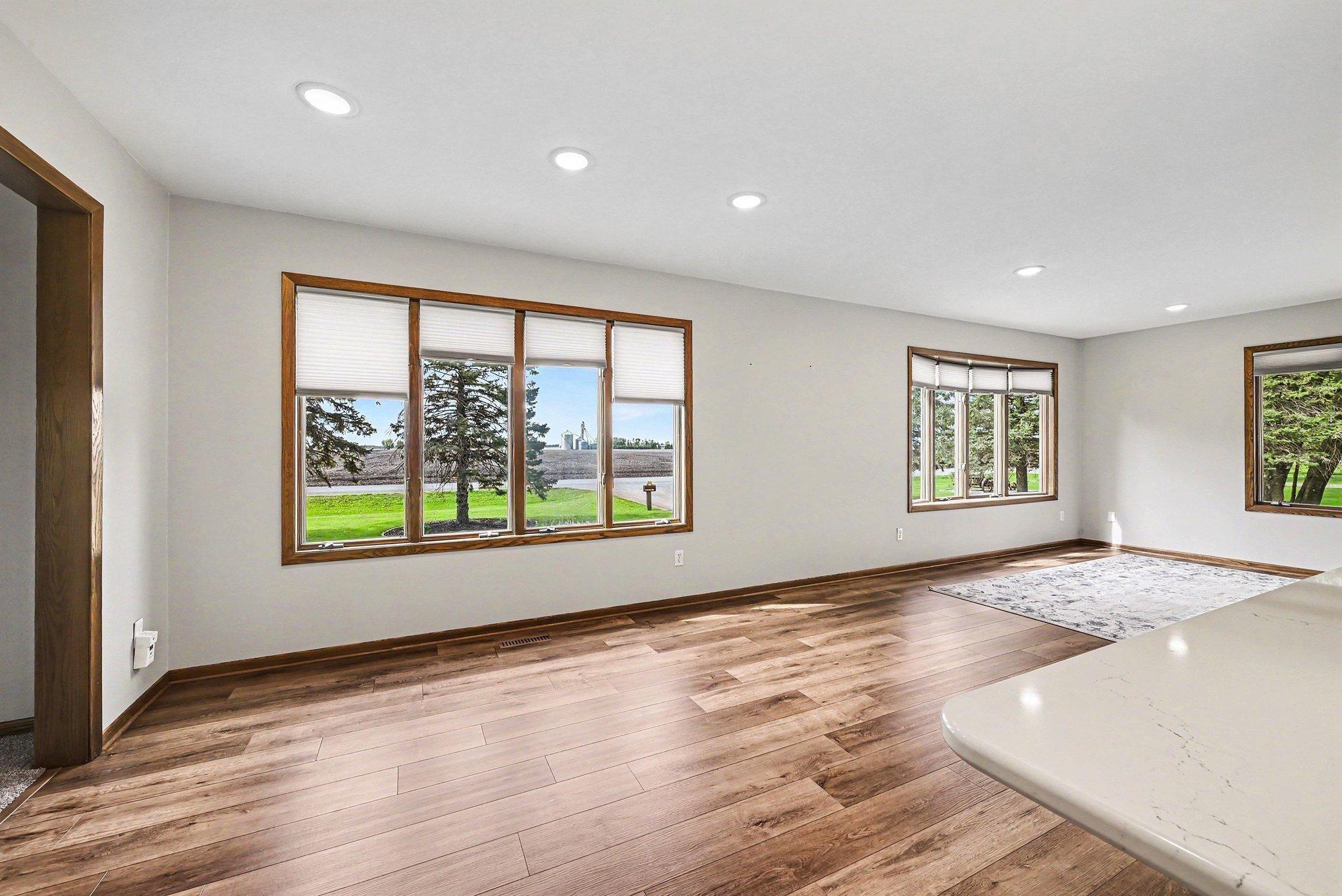 Bright dining area open to the kitchen