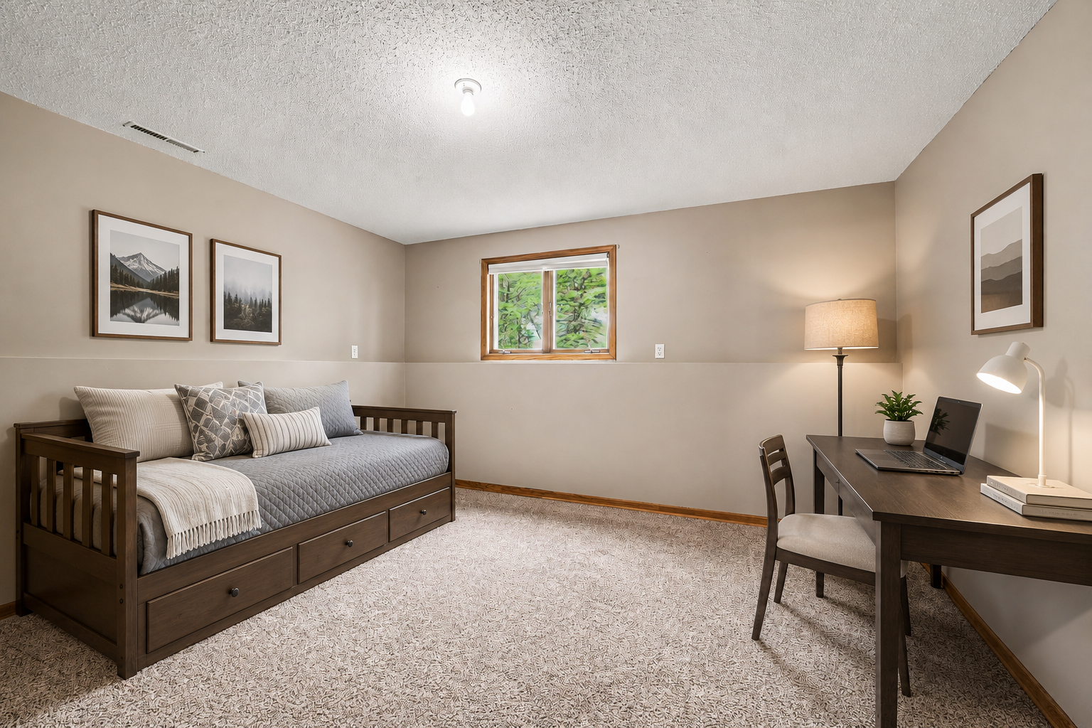 Lower Level Bedroom 3 (Virtually staged)
