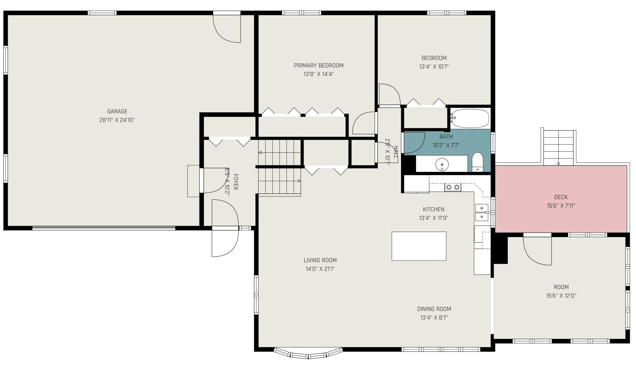 Main level floor plan
