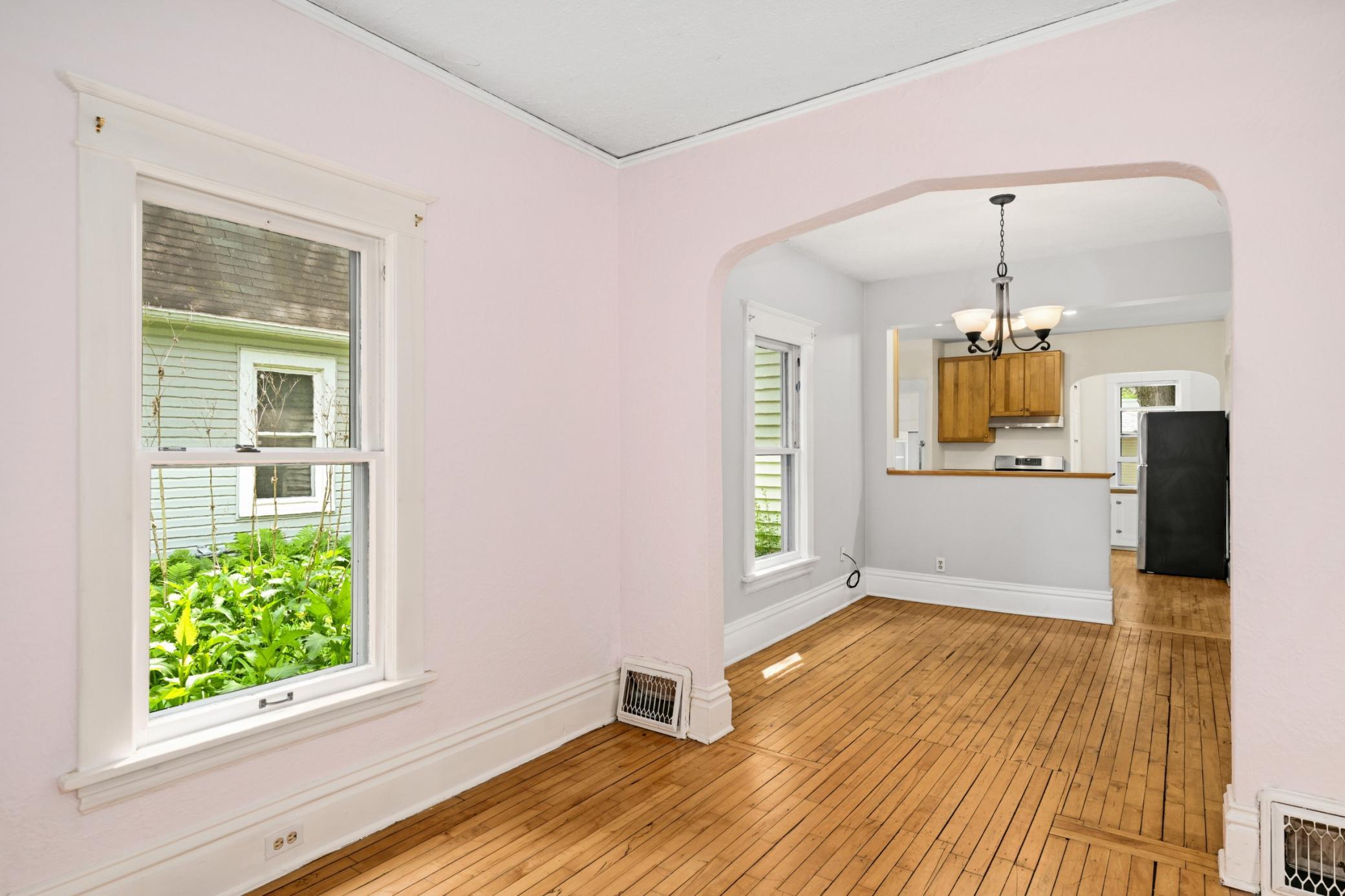 Sun filled living spaces create a warm first impression.