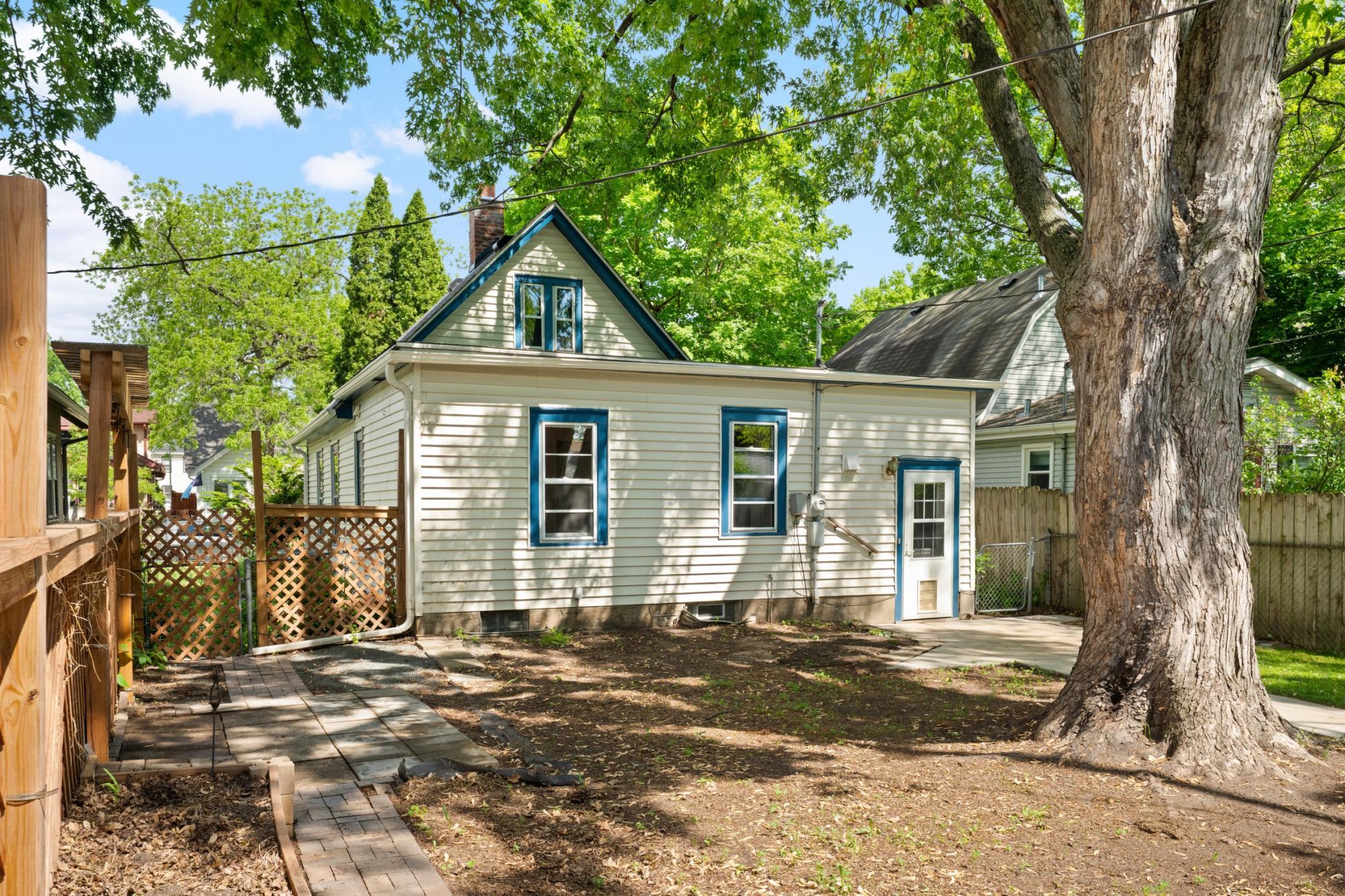 Fully fenced in backyard perfect for pets and play.