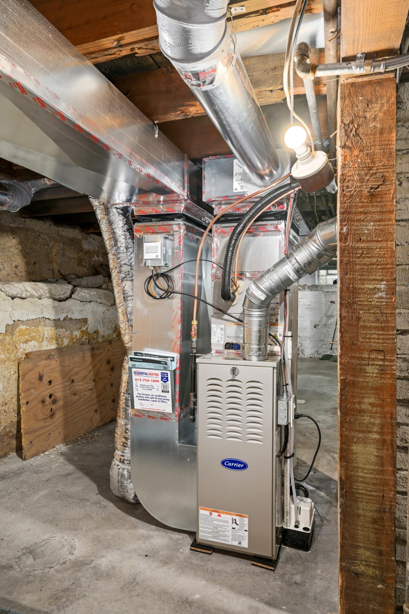 Brand new forced air furnace in May of 2026!